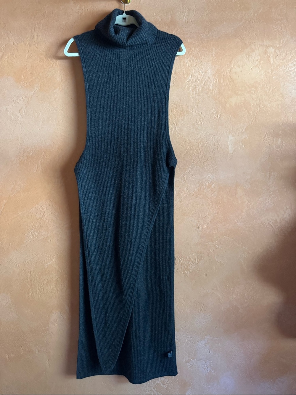 Skull Cashmere 100% Cashmere Black Sleeveless Turtleneck Sweater Tunic S